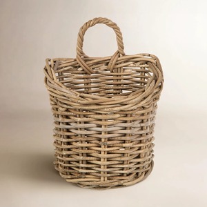 Panier mural en rotin naturel fait main, panier de rangement, vente en gros, écologique, fabriqué au Vietnam - Product Image 2