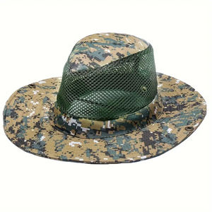 Custom Made 2025 Premium Camouflage Flat Brim Boonie Bucket Hat Design élégant et unique pour une scène décontractée-pour la pêche et la chasse - Product Image 1