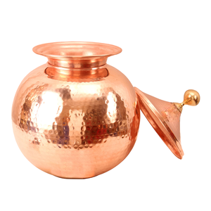 Distributeur d'eau en cuivre haute qualité, cuivre pur Matka gravé à la main refroidisseur élégant pour l'eau de refroidissement utilisation de la cuisine à la maison - Product Image 2