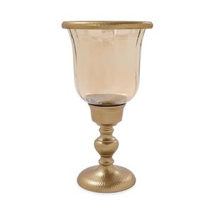 Vidrio transparente dorado clásico con soporte martillado de metal curvo, tarro de vela más vendido, aspecto elegante, nuevo diseño - Product Image 6