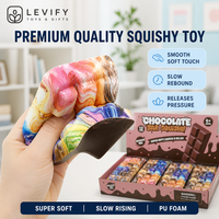 Jouet Squishy Barre de Chocolat à Remontée Lente Anti-Stress, en Mousse PU Souple, pour Apaiser les Mains et Apaiser le Bureau au Quotidien
