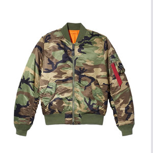 Vente en gros 2018 Blouson de bombardier en nylon uni vierge personnalisé pour hommes - Product Image 1