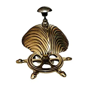 Large Silver Metal Desk Bell With Wooden Base Best Quality Product Brass Desk Bell Manager Call School Guard Call Bell For Sale