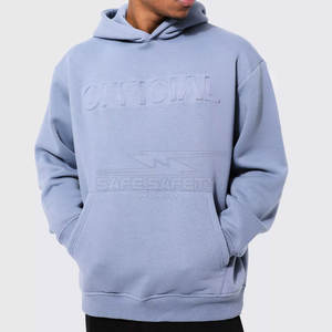 Factory Made Cheap Price Embossed Hoodie Hot Sale New Design <b>Winter</b> Warm Men Embossed Hoodie - Product Image 1