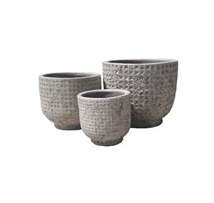 Macetas Redondas de Cerámica Esmaltada Atlantis, Diseño de Diamantes, Modernas, para Interiores/Exteriores, Hogar y Jardín, Macetas de Barro, Más Vendidas - Product Image 4