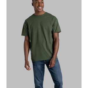 T-shirt à manches courtes en jersey de coton de marque privée de couleur gris chiné à col rond de qualité supérieure - Product Image 4