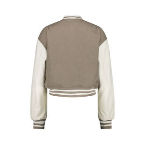 Vestes de baseball personnalisées de haute qualité pour femmes Vestes Letterman pour Offre Spéciale avec manches en cuir véritable pour femmes - Product Image 6