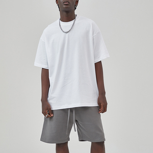 Camisetas simples de gran tamaño para hombre, Camiseta de algodón Unisex, Camiseta lisa con hombros caídos para hombre, envío DDP - Product Image 2