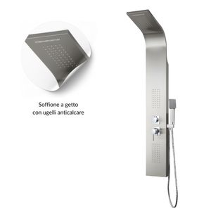 Set da bagno in acciaio inox a 4 funzioni colonna doccia 001 con cascata e getto spazzolato - Product Image 3