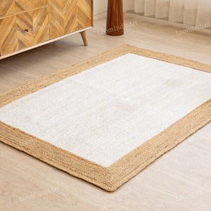 Alfombra de cáñamo moderna personalizada al por mayor, cómoda alfombra de pelo alto hecha a mano para decoración del hogar - Product Image 2