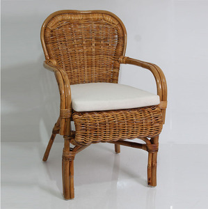 Natural <b>Teak</b> Wood and Rattan <b>Garden</b> <b>Chair</b> with Gloss Finish Eco-Friendly & Durable for Outdoor Villa Park Seating - Product Image 1