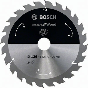 ใบเลื่อยวงเดือน 136 มม- 24 ฟัน รู 20 มม- เคิร์ฟ 1.5 มม. HM สำหรับบ๊อช - Product Image 1