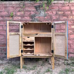 Lujosos gabinetes de exhibición de vino de madera maciza antiguos de lujo modernos muebles de Bar para el hogar hoteles de vidrio recepción estanterías competitivas - Product Image 2
