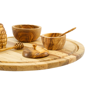 Vajilla de mesa, vajilla, Decoración de cocina y cuencos para servir, diseños artesanales, juego de cuencos completos para servir de madera para utensilios de cocina - Product Image 1