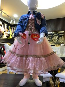 Vestido vaquero sutli koti de algodón suave para niños, ropa floral de princesa, venta al por mayor - Product Image 3