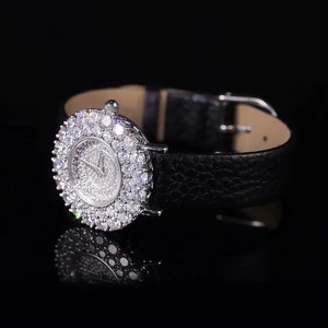 Montre automatique en moissanite, entièrement sertie de diamants, design en acier inoxydable massif, mouvement à quartz de 30 mm, style business, montre unisexe - Product Image 4