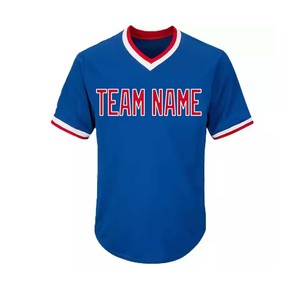 Camiseta de béisbol deportiva personalizada al por mayor con número en blanco y logotipo OEM, camiseta de béisbol transpirable de sarga - Product Image 1