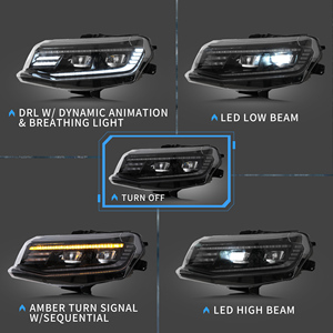 Phares de projecteur LED VLAND pour <span class=keywords><strong>Chevrolet</strong></span> Chevy Camaro 2016-2018 (LT,SS, RS, <span class=keywords><strong>ZL</strong></span>,LS, coupé, cabriolet) - Product Image 2