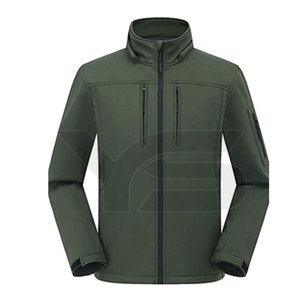 Best Price Men's Softshell <b>Jacket</b> for Winter New Design Stand Collar Hood Zipper Closure Breathable Quick Dry Made Pakistan - Product Image 4
