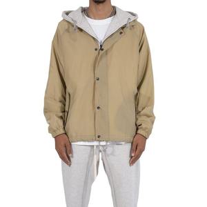 OEM Lightweight Windbreaker with Turn Collar Modern Sports <b>Coaches</b> Jackets Custom Logo Waterproof Hooded Casual Wholesale - Product Image 2