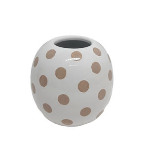 Wholesale Bulk Metal Flower <b>Vase</b> <b>White</b> Finished For Indoor & Outdoor Decoration Handmade Customized Round Metal <b>Vase</b> - Product Image 1