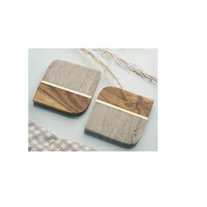 Posavasos de mármol latón Luna estrella último diseño posavasos de latón de mármol para taza de café uso precio al por mayor - Product Image 4