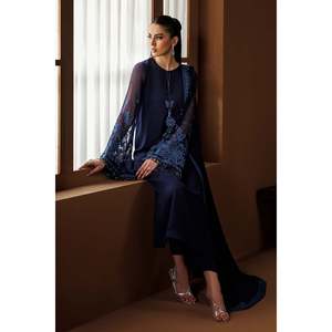 Ensemble de costume pour femme en mousseline brodée PR-1287 - Product Image 4