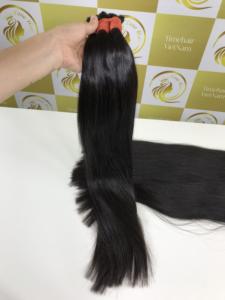 Haute qualité 100% Vietnam Extensions de cheveux humains couleur naturelle extrémité épaisse cuticule alignée Machine Double trame russe en vrac naturel - Product Image 6