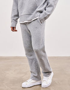 2025 Flared Tracksuit 100% Cotton Winter New Style <b>Oversized</b> Stacked <b>Sweatpants</b> and Sweatshirt Set For Men's - Product Image 3