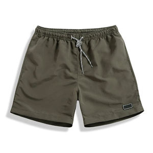 Pantalones Cortos Deportivos Modernos de Nailon Gris de Secado Rápido con Cintura Elástica y Cordón Ajustable, Ligeros, Casuales, para Playa y Actividades al Aire Libre para Hombre - Product Image 3