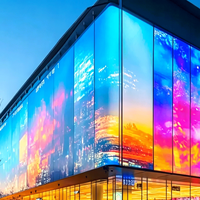 Écran LED transparent 3D de 6 m de hauteur, affichage LED holographique pour centre commercial et vitrines, mur LED transparent