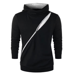 Haute Qualité Personnalisé THT PORTE Hommes Hiver À Manches Longues Hoodies Coton Polyester Chaud Sweat À Capuche Cou Conception Plus La Taille Brodé - Product Image 3