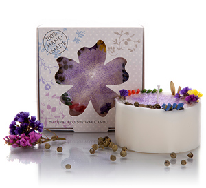 Velas de cera de soja de etiqueta privada, aroma personalizado con caja de regalo de decoración a base de hierbas, brillo de cartón, 200g - Product Image 4