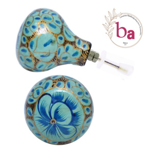 Tiradores y tiradores pintados a mano florales de madera de estilo de diseño industrial para armarios de cocina, armarios o mesas de comedor - Product Image 1