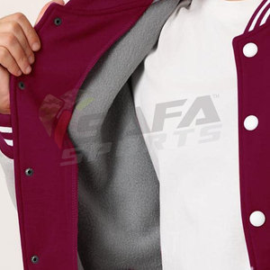 แจ็กเก็ตเบสบอลสำหรับผู้ชายแจ็คเก็ตเลตเทอร์แมนดีไซน์ปกตั้งออกแบบโลโก้ได้ตามต้องการ - Product Image 5