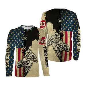 Maillot de motocross personnalisé à sublimation, faible MOQ, pour hommes, coupe décontractée et confortable pour les motards - Product Image 1