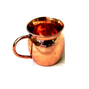 Unique Hammered Finished Pure Straight Copper <b>Large</b> Copper <b>Mug</b> with Copper Handle & Double Wall Steel Inside for Drinking Use - Product Image 6