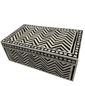 Boîte à bijoux en os incrusté faite à la main, design floral, boîte en os incrusté, petite et grande taille - Product Image 4