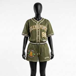 Ensemble short de baseball pour femmes, 150 GSM, polyester respirant, gris, noir, jersey à panneaux, avec logo personnalisé par sublimation, ensembles pour femmes - Product Image 6