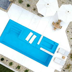 Piscines familiales rectangulaires pleine grandeur en fibre de verre dans le sol en acrylique Frp Natation préfabriquée Installation rapide Piscine spa extérieure - Product Image 3