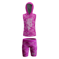 Uniformes Personalizables de Concienciación sobre el Cáncer para Niñas, Tallas Grandes, Conjuntos 100% Poliéster, Uniformes Transpirables de Compresión para Fútbol Americano 7on7