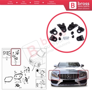 ชุดซ่อมขายึดไฟหน้า BHL580 ด้านซ้ายขวา สำหรับรถยนต์ C Class W205 C205 S205 A205 ปี 2013-2023 รุ่น A2058200514 A2058 - Product Image 5