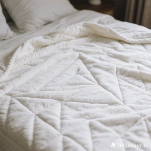 Manta de lana suave de lujo Acogedor Triángulo blanco Diseño en relieve Diseño Tamaño Queen - Product Image 5