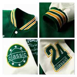 2025 Logo personnalisé broderie haute laine noir cuir Varsity veste hommes unique hiver en plein air Baseball décontracté OEM taille de gros - Product Image 4