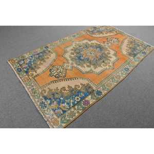 Tapis turc 4,2x7,4 pi (127x227 cm), tapis oriental vintage orange - Product Image 4