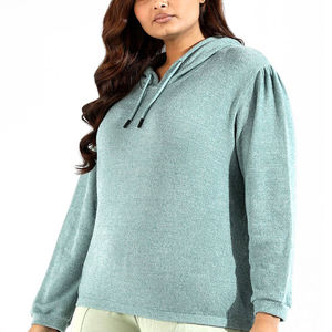 Sudadera con Capucha para Mujer, Forrada y Tejida, con Logotipo Personalizado, 100% Algodón, Conjuntos Deportivos de Otoño/Invierno, Ropa Urbana - Product Image 1