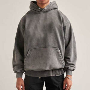 Sudadera recortada en blanco de gran tamaño con logotipo personalizado, ropa de calle de alta calidad, Sudadera con capucha, sudadera recortada boxy de algodón pesado - Product Image 1