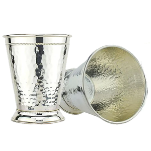 Venta al por mayor 10 oz Kentucky Derby Silver Mint Julep Cups Vendedor superior Accesorio con tapa de asa para Mojito Factory Direct From India - Product Image 2