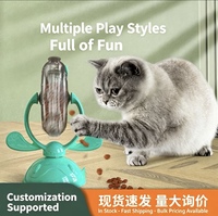 Jouet Rotatif Distributeur de Friandises pour Chat, Distributeur Lent Interactif pour Chats d'Intérieur, Jouets Interactifs pour Chats, Jouets pour Animaux de Compagnie en Gros