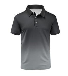 Venta al por mayor de camisetas de Polo de manga corta de verano para los hombres logotipo personalizado de fábrica OEM lona a rayas con antiarrugas y estampado - Product Image 1
